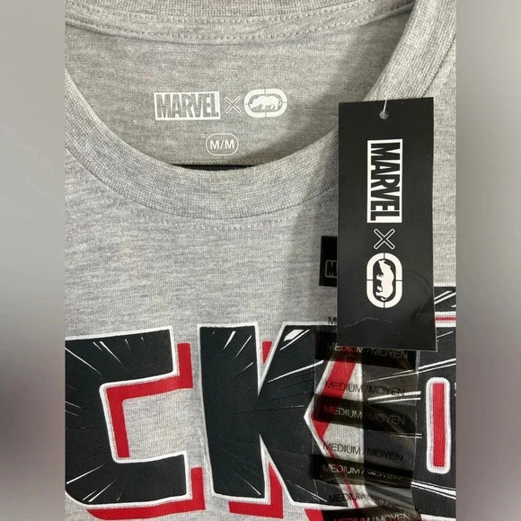 Marvel x Ecko - Deadpool - Medium Grey T Shirt  - BNWT - 🌮⚔️🐞 - Picture 3 of 5